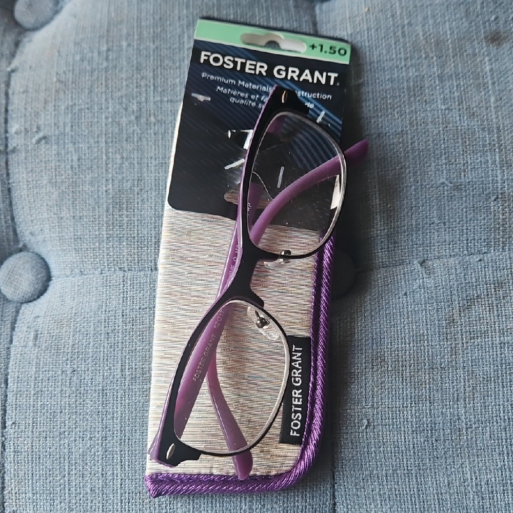 🌟3/$25🌟 Foster Grant Purple Reading Glasses + 1.50